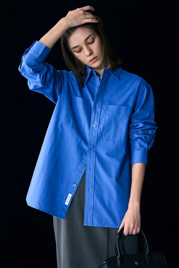 GENERAL IDEA - 셔츠 - [24FW] UNISEX 워시드 워크 셔츠 [BLUE] / SBD4U03010