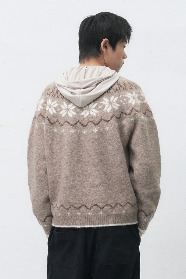 [25FW] UNISEX 울 스노우 노르딕 풀오버는 포근함과 스타일을 동시에 잡은 겨울철 필수 아이템입니다. 캐주얼과 클래식 스타일을 아우르는 디자인으로, 캠핑룩과 산책룩 등 다양한 TPO에 활용할 수 있습니다. 100% 울 소재를 사용하여 뛰어난 보온성을 제공하며, 두꺼운 두께감으로 추운 날씨에도 따뜻하게 착용 가능합니다. 라운드넥 디자인에 노르딕 패턴이 더해져 포근하고 세련된 느낌을 선사하며, 긴 소매 기장과 풀오버 스타일로 편안한 착용감을 느낄 수 있습니다. 남녀 공용으로 제작되어 커플룩으로도 활용하기 좋습니다.
