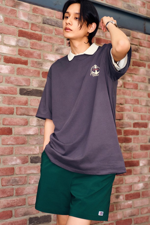 GENERAL IDEA - 하프팬츠 - [24SS] UNISEX 베이직 밴딩 쇼츠 [GREEN] / SBD2U12006