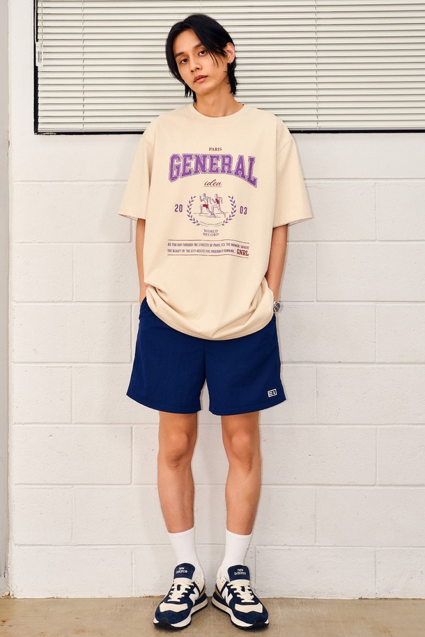 GENERAL IDEA - 하프팬츠 - [24SS] UNISEX 베이직 밴딩 쇼츠 [NAVY] / SBD2U12006