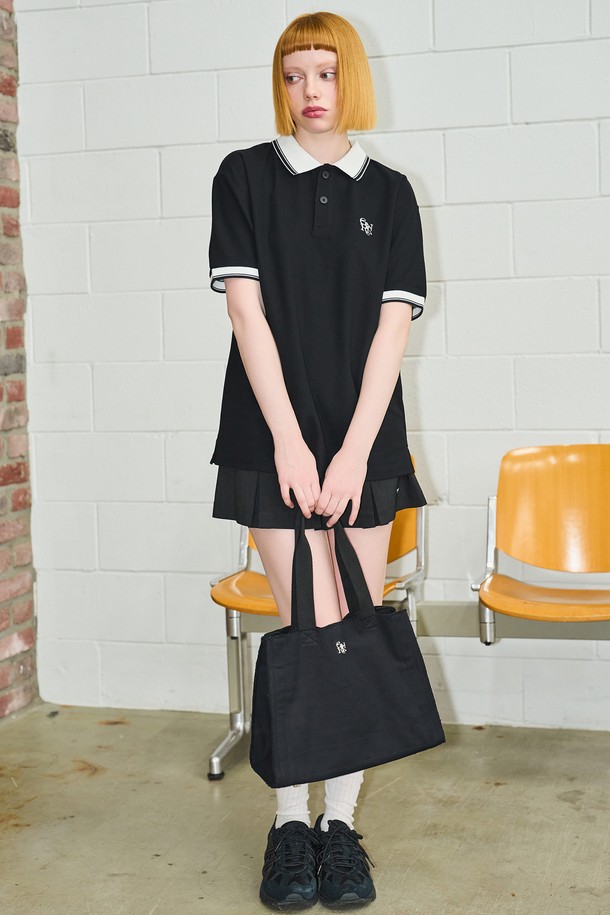 GENERAL IDEA - 숄더백 - [24SS] WOMAN GNRL 캔버스 백 [BLACK] / WBD2L92506