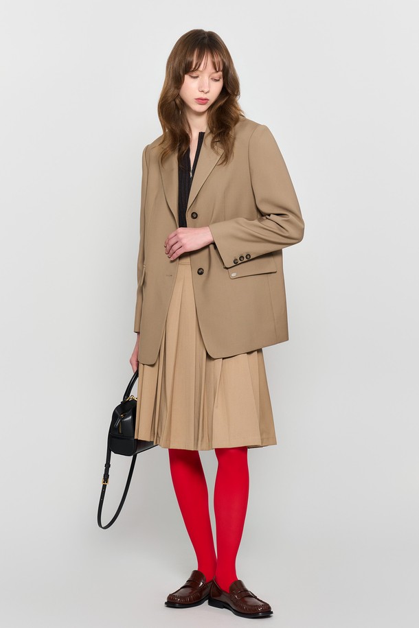 GENERAL IDEA - 자켓 - [24FW] WOMAN 뉴클래식 리벳 트윌 자켓 [BEIGE] / WBD3L09502