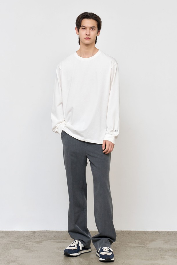 GENERAL IDEA - 긴팔티셔츠 - [25SS] UNISEX 쿨링 롱 슬리브 티 [WHITE] / SBE1U01004