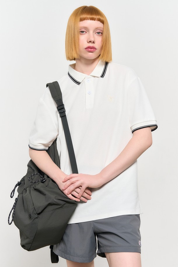 GENERAL IDEA - 반팔티셔츠 - [24SS] UNISEX 클래식 폴로 반팔 티셔츠 [WHITE] / SBD2U01017