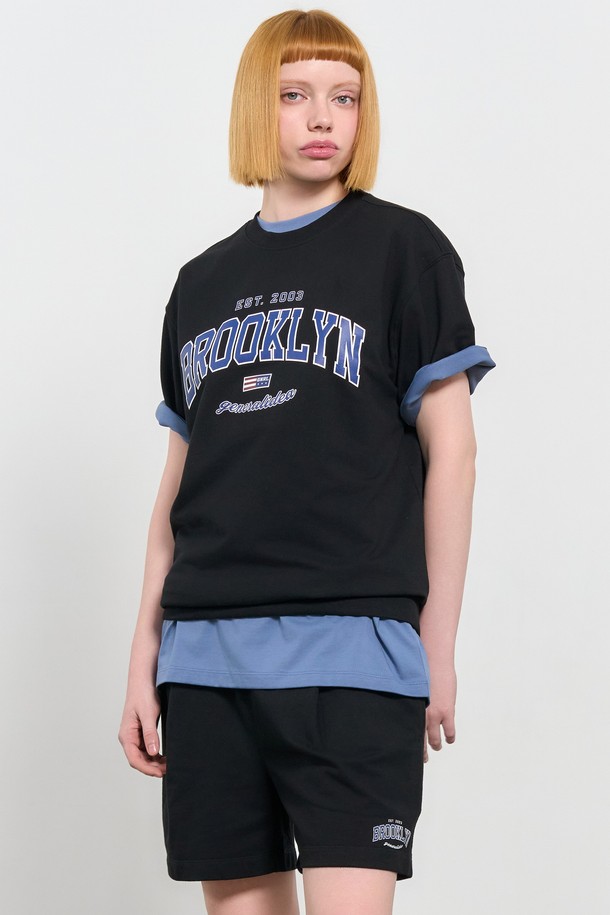 GENERAL IDEA - 반팔티셔츠 - [24SS] UNISEX 브루클린 미니 쭈리 하프 세트 [BLACK] / SBD2U51042SET