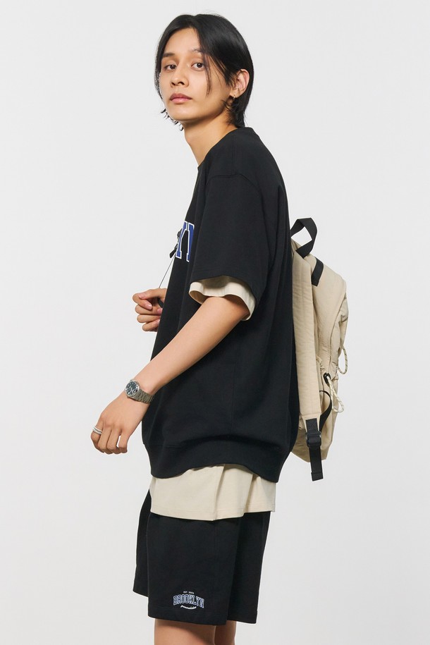 GENERAL IDEA - 반팔티셔츠 - [24SS] UNISEX 브루클린 미니 쭈리 하프 세트 [BLACK] / SBD2U51042SET