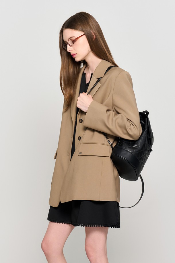 GENERAL IDEA - 자켓 - [24FW] WOMAN 뉴클래식 리벳 트윌 자켓 [BEIGE] / WBD3L09502