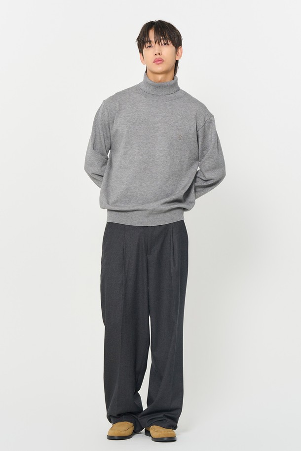 GENERAL IDEA - 스웨터 - [24FW] MAN 에센셜 터틀넥 풀오버 [GREY] / SBD3M05004