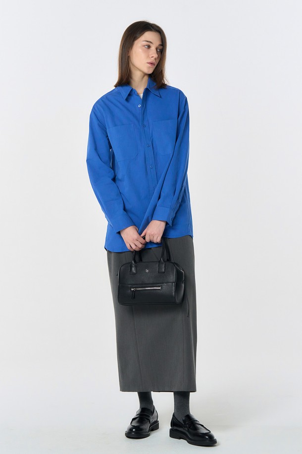 GENERAL IDEA - 셔츠 - [24FW] UNISEX 워시드 워크 셔츠 [BLUE] / SBD4U03010