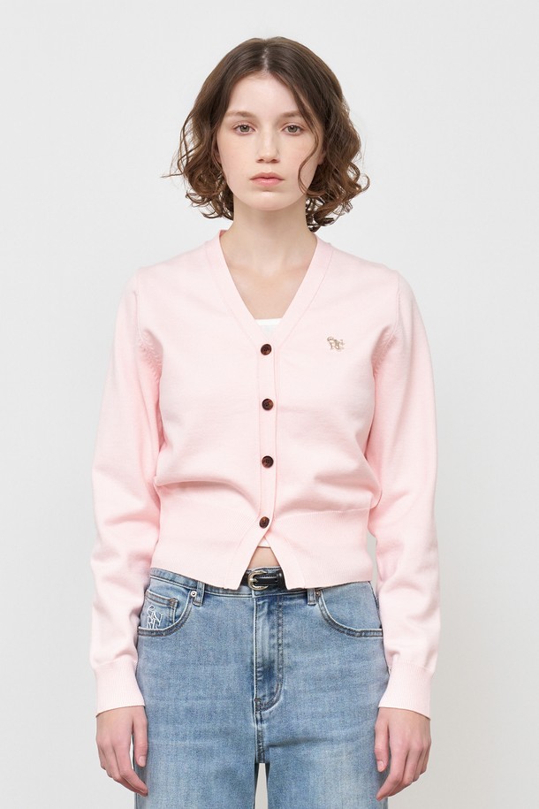 GENERAL IDEA - 가디건 - [25SS] WOMAN GNRL 에센셜 가디건 [PINK] / WBD3L04503