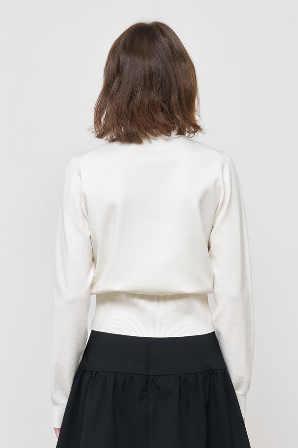 GENERAL IDEA - 가디건 - [25SS] WOMAN GNRL 에센셜 가디건 [WHITE] / WBD3L04503