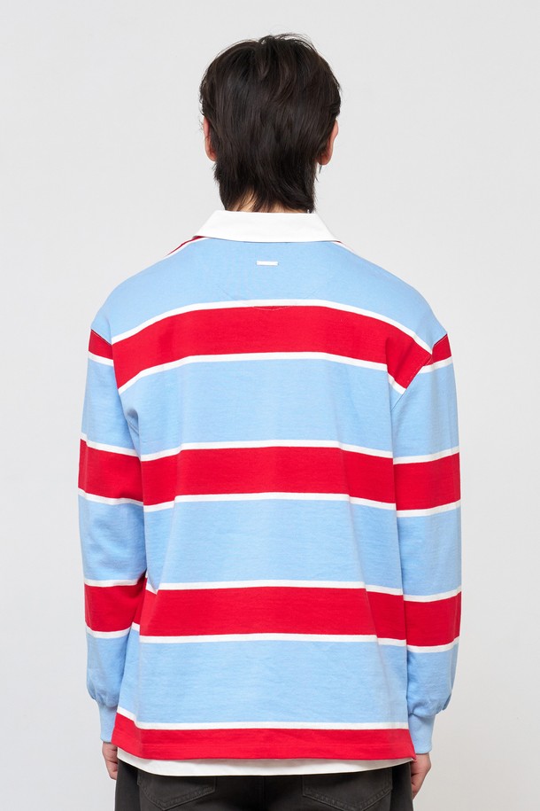 GENERAL IDEA - 긴팔티셔츠 - [25SS] UNISEX 클래식 럭비 티셔츠 [BLUE] / SBE1U01008