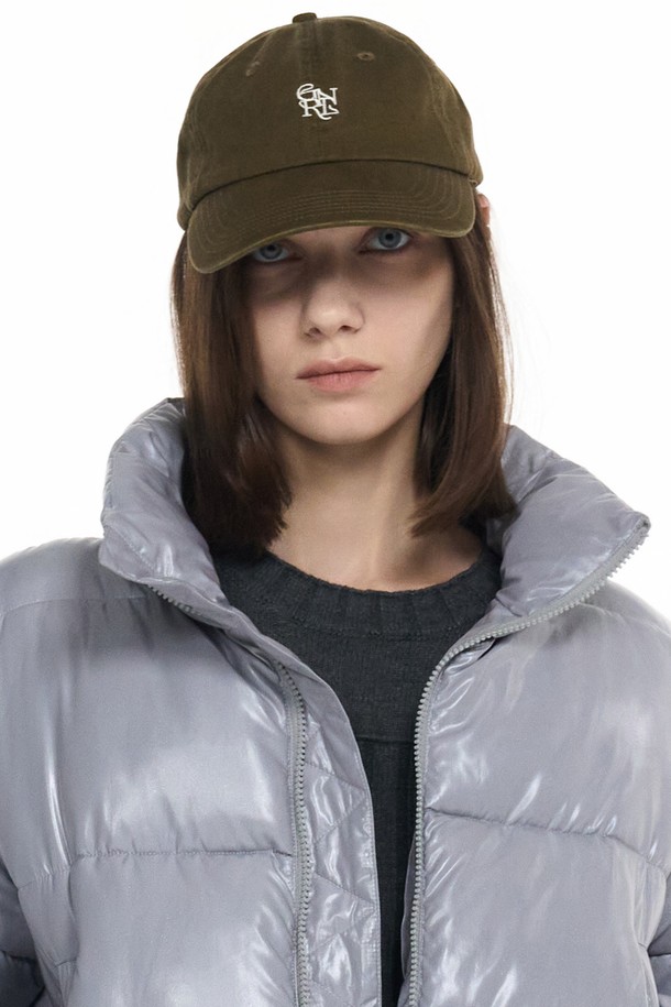 GENERAL IDEA - 모자 - [24FW] WOMAN GNRL 베이직 로고 볼캡 [OLIVE] / WBD3L91501