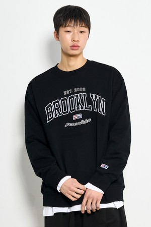 [24SS] UNISEX 브루클린 코지 맨투맨 [BLACK] / SBD1U02008