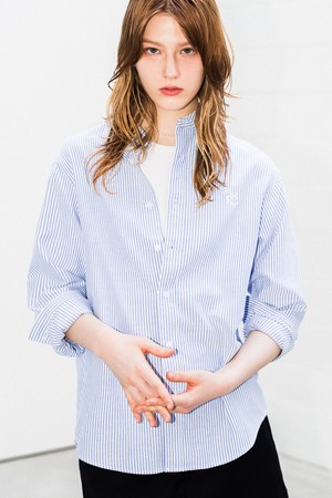 [24SS] UNISEX 베이직 옥스퍼드 스트라이프 셔츠 [BLUE] / SBD1U03001