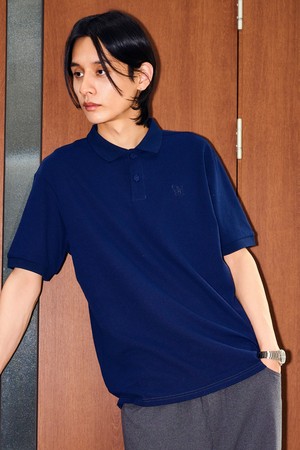 [24SS] UNISEX 솔리드 폴로 반팔 티셔츠 [NAVY] / SBD2U01018