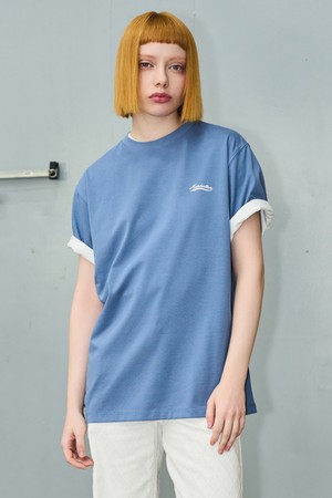 [24SS] UNISEX 맨하탄 반팔 티셔츠 [SMOKE BLUE] / SBD2U01013