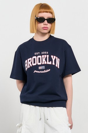 [24SS] UNISEX 브루클린 미니 쭈리 반팔 티셔츠 [NAVY] / SBD2U51042