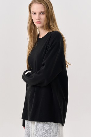 [24FW] UNISEX 베이직 사카리바 롱 슬리브 티 [BLACK] / SBD3U01007