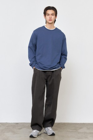 [25SS] MAN 와이드 테이퍼드 팬츠 [CHARCOAL] / SBE1M11001