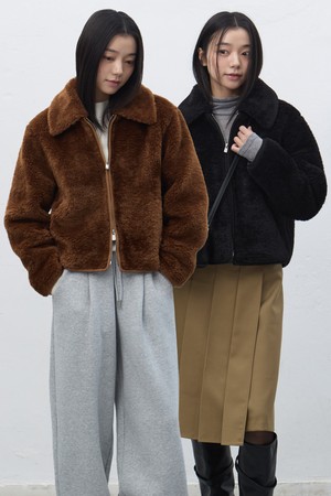 WOMAN 투웨이 지퍼 부클 퍼 자켓 [4COL] / WBD4L07510