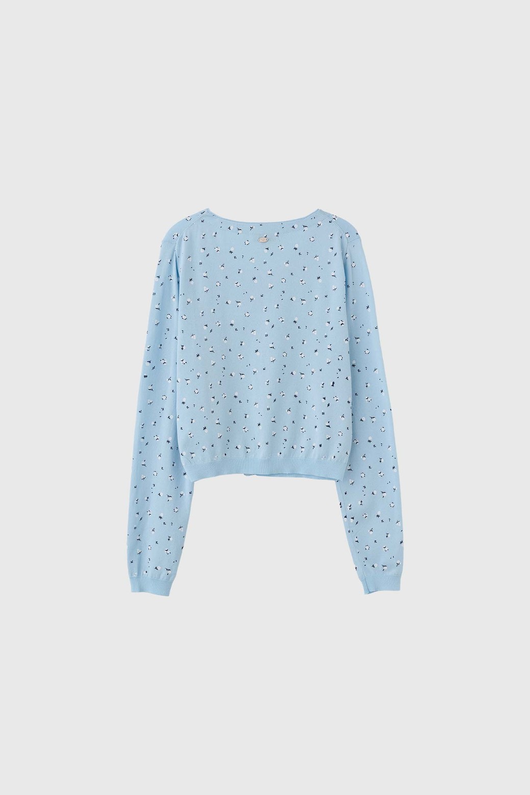 GENERAL IDEA - 가디건 - [25SS] WOMAN 플라워 프린트 가디건 [BLUE] / WBE2L04531
