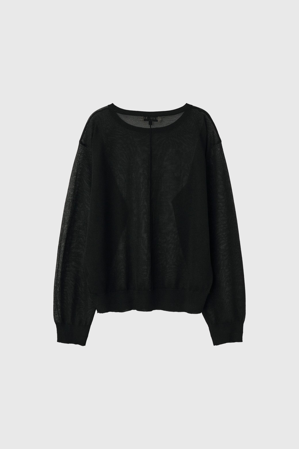 GENERAL IDEA - 스웨터 - [25SS] WOMAN 패커블 시어 루즈핏 풀오버 [BLACK] / WBE2L05541
