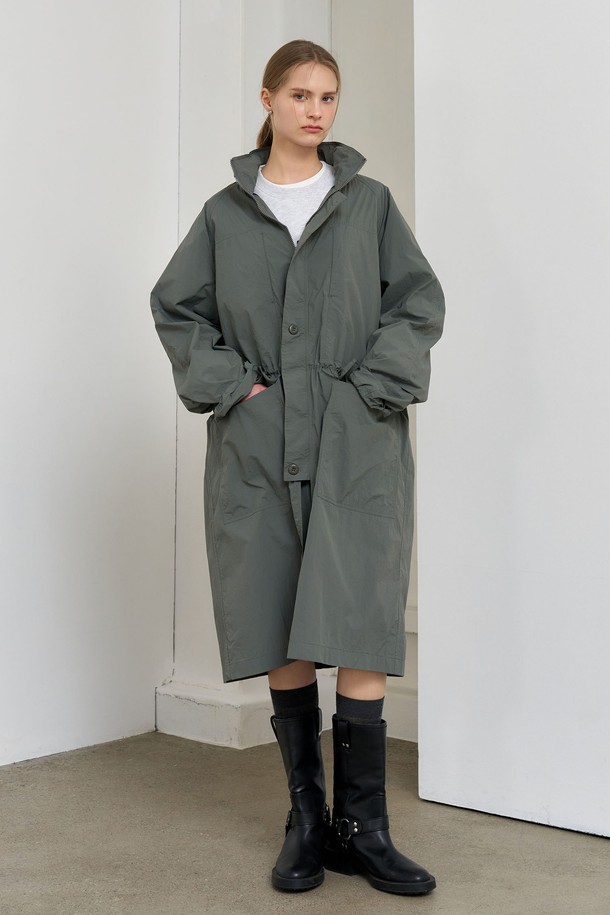 GENERAL IDEA - 점퍼 - [25SS] UNISEX 유틸리티 롱 사파리 점퍼 [GREY] / SBE1U07003