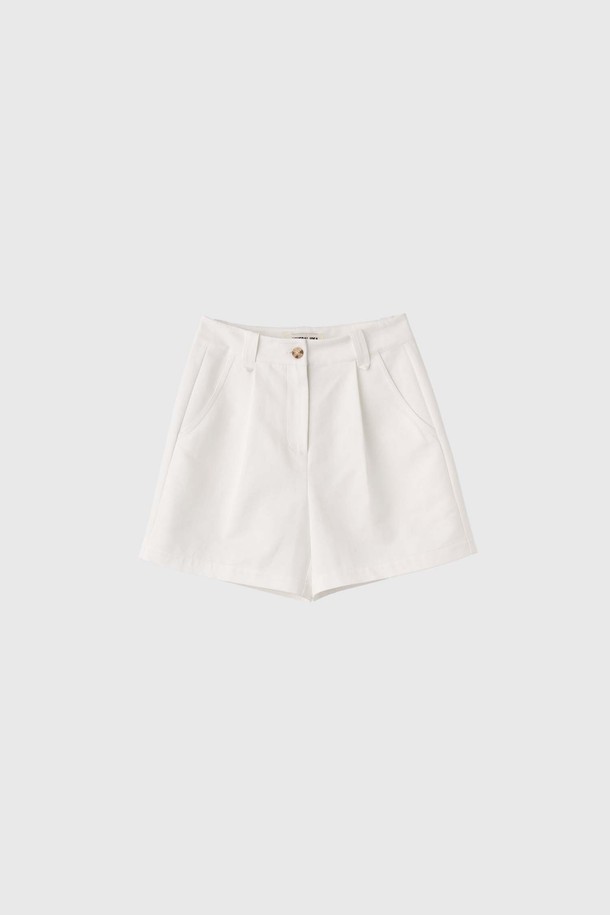GENERAL IDEA - 쇼트팬츠 - [25SS] WOMAN 코튼 핀턱 쇼츠 [WHITE] / WBE2L12509