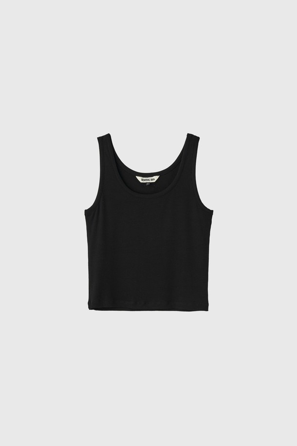 GENERAL IDEA - 민소매티셔츠 - [25SS] WOMAN 솔리드 U넥 슬리브리스 [BLACK] / WBE2L01517