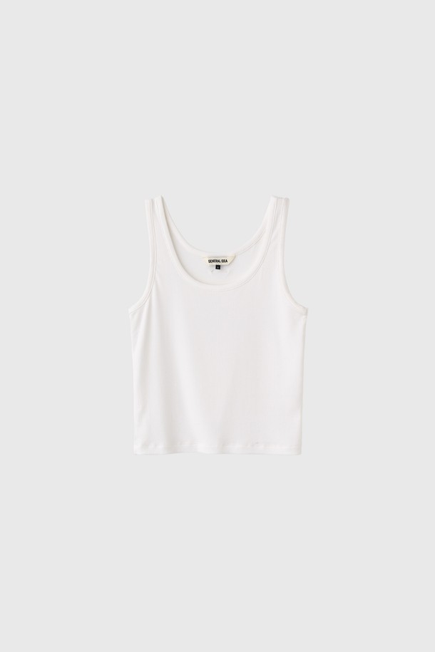 GENERAL IDEA - 민소매티셔츠 - [25SS] WOMAN 솔리드 U넥 슬리브리스 [WHITE] / WBE2L01517