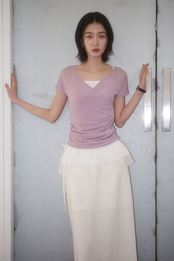 GENERAL IDEA - 미니스커트 - [25SS] WOMAN 캉캉 레이어드 미니 랩스커트 [WHITE] / WBE2L13518