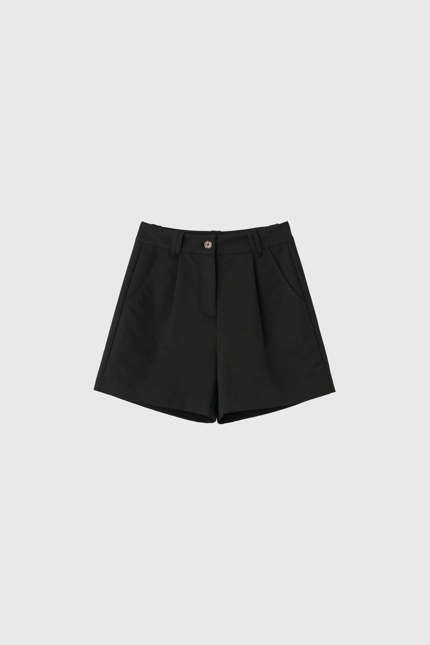 GENERAL IDEA - 쇼트팬츠 - [25SS] WOMAN 코튼 핀턱 쇼츠 [BLACK] / WBE2L12509