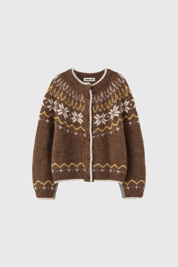 [25FW] WOMAN 울 노르딕 더플 가디건 [4COL] / WBD4L04550은 여성용 가디건으로, 가을과 겨울에 따뜻하게 입을 수 있습니다. 브라운 컬러의 울 소재로 제작되었으며, 두꺼운 두께감과 부드러운 촉감이 특징입니다. 노르딕 패턴과 더플 디자인이 더해져 캐주얼하면서도 클래식한 분위기를 연출합니다. 라운드넥에 긴 소매 기장, 레귤러핏으로 편안하게 착용 가능하며, 버튼으로 여밈 방식을 선택했습니다. 일상복으로 활용하기 좋은 아이템입니다.
