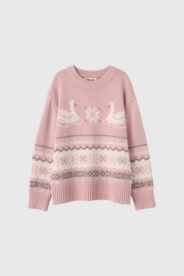 [25FW] WOMAN 스완 노르딕 니트 풀오버는 여성용 상의 니트/스웨터입니다. 겨울, 가을 시즌에 어울리는 두꺼운 두께감과 부드러운 촉감이 특징이며, 일상, 데이트룩, 모임룩에 모두 활용 가능합니다. 레귤러핏의 하프넥 디자인으로 캐주얼, 클래식, 미니멀 스타일을 모두 소화할 수 있으며, 핑크 컬러와 스노우플레이크 노르딕 패턴이 사랑스러운 분위기를 연출합니다. 울 소재의 긴소매 레귤러 기장 풀오버로, 포근하고 따뜻하게 착용할 수 있습니다.
