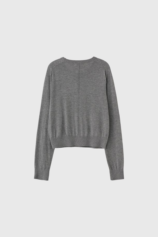 GENERAL IDEA - 스웨터 - [25SS] WOMAN 시그니처 크루넥 풀오버 [MELANGE GREY] / WBE1L05521