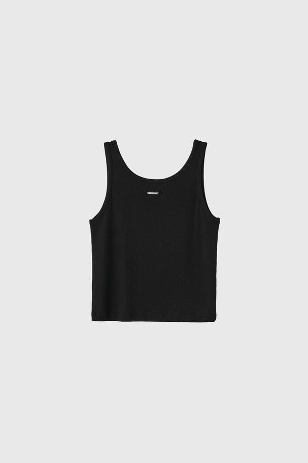 GENERAL IDEA - 민소매티셔츠 - [25SS] WOMAN 솔리드 U넥 슬리브리스 [BLACK] / WBE2L01517