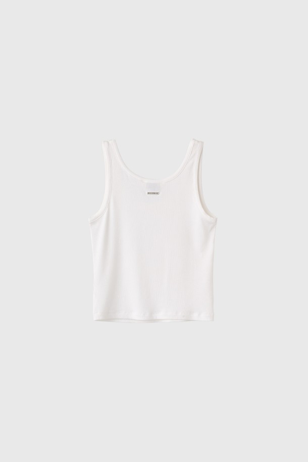 GENERAL IDEA - 민소매티셔츠 - [25SS] WOMAN 솔리드 U넥 슬리브리스 [WHITE] / WBE2L01517