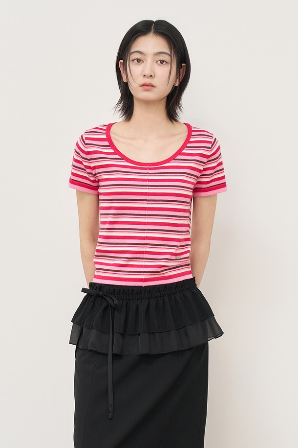 GENERAL IDEA - 미니스커트 - [25SS] WOMAN 캉캉 레이어드 미니 랩스커트 [BLACK] / WBE2L13518