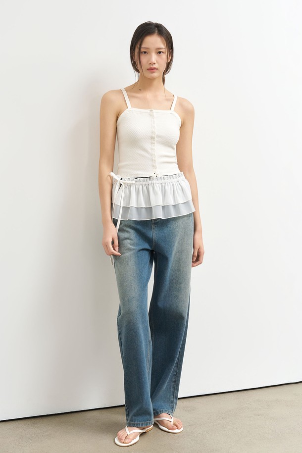GENERAL IDEA - 미니스커트 - [25SS] WOMAN 캉캉 레이어드 미니 랩스커트 [WHITE] / WBE2L13518