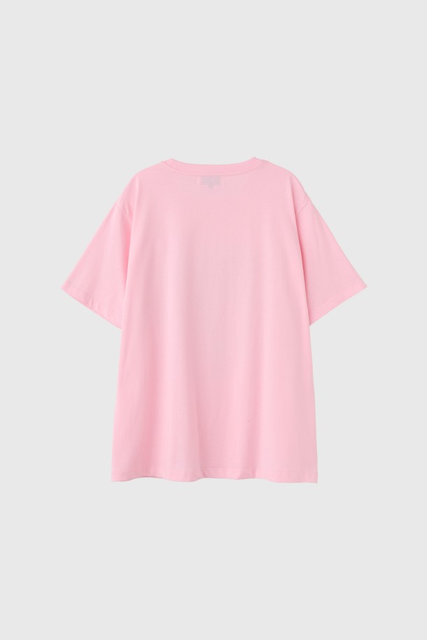 GENERAL IDEA - 반소매 티셔츠 - [25SS] WOMAN 후르츠 루즈핏 반팔티 [PINK PEACH] / WBE2L01537