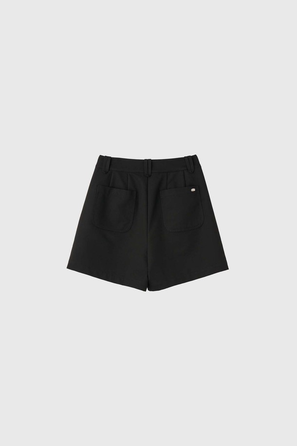 GENERAL IDEA - 쇼트팬츠 - [25SS] WOMAN 코튼 핀턱 쇼츠 [BLACK] / WBE2L12509