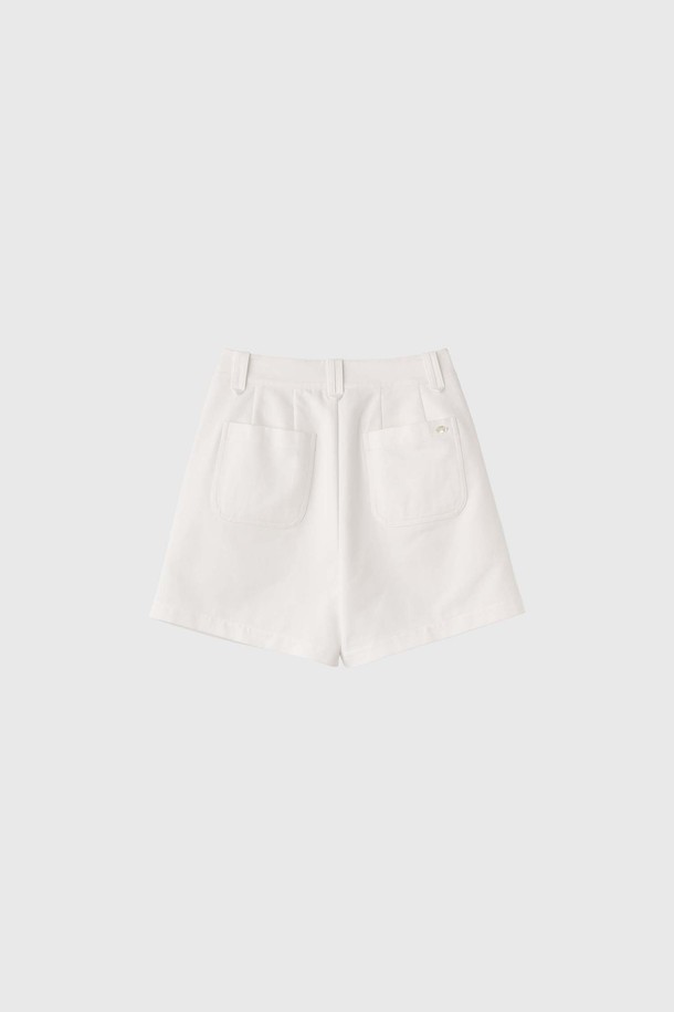 GENERAL IDEA - 쇼트팬츠 - [25SS] WOMAN 코튼 핀턱 쇼츠 [WHITE] / WBE2L12509