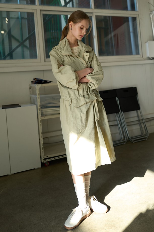 GENERAL IDEA - 점퍼 - [25SS] UNISEX 유틸리티 롱 사파리 점퍼 [BEIGE] /SBE1U07003