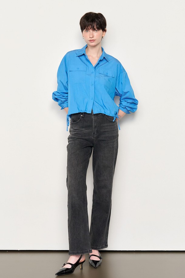 GENERAL IDEA - 셔츠 - [25SS] WOMAN 포켓 블루종 셔츠 [BLUE] / WBE1L03511