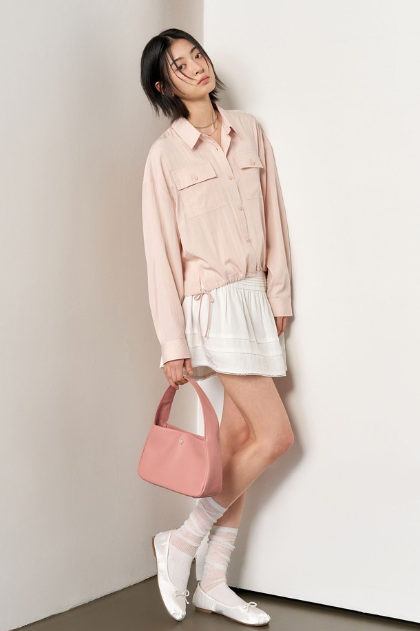 GENERAL IDEA - 셔츠 - [25SS] WOMAN 포켓 블루종 셔츠 [PINK] / WBE1L03511