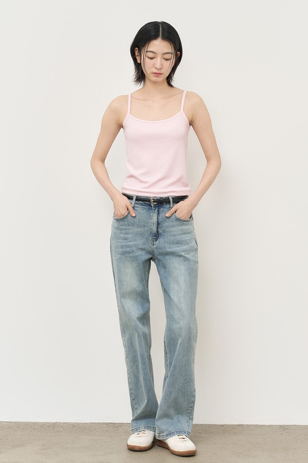 GENERAL IDEA - 민소매티셔츠 - [25SS] WOMAN 아일렛 슬리브리스 [PINK] / WBE2L01518