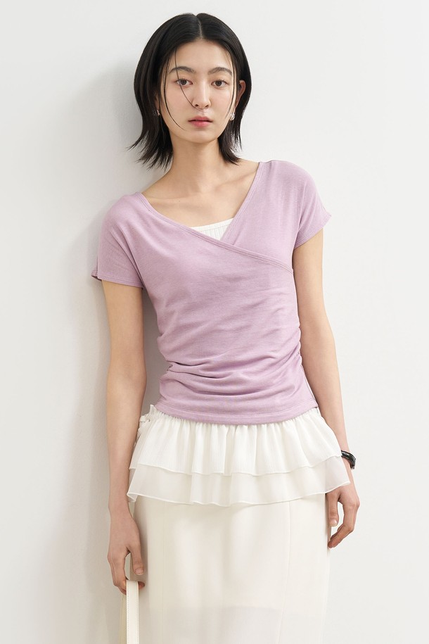 GENERAL IDEA - 미니스커트 - [25SS] WOMAN 캉캉 레이어드 미니 랩스커트 [WHITE] / WBE2L13518