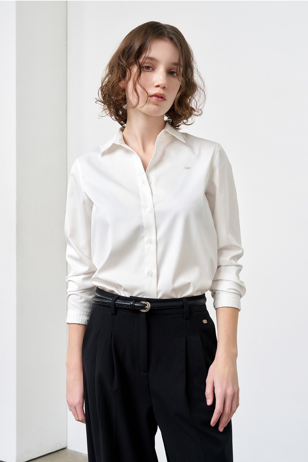 GENERAL IDEA - 셔츠 - [25SS] WOMAN 링클프리 리벳 셔츠 [WHITE] / WBE1L03507