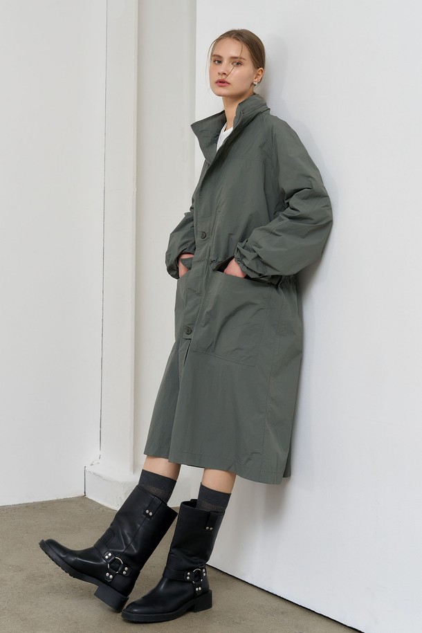 GENERAL IDEA - 점퍼 - [25SS] UNISEX 유틸리티 롱 사파리 점퍼 [GREY] / SBE1U07003